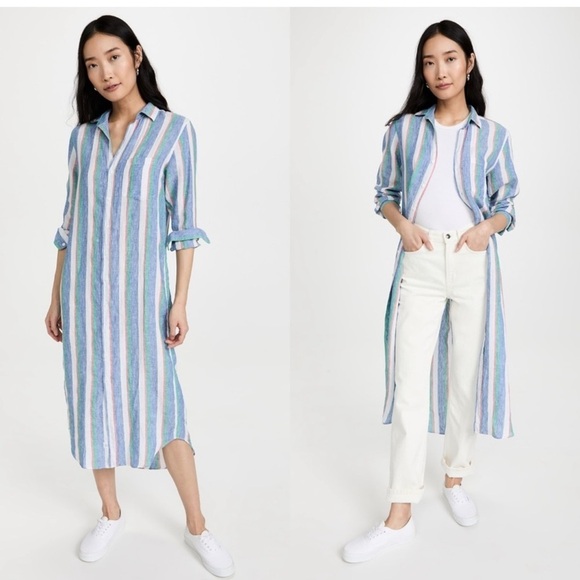 Frank & Eileen Dresses & Skirts - Frank & Eileen Rory Woven Long striped linen dress